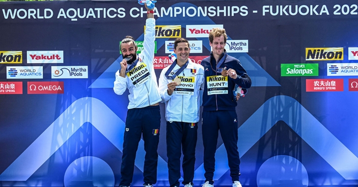 Aur și argint pentru Constantin Popovici și Cătălin Preda la Campionatele Mondiale de Natație